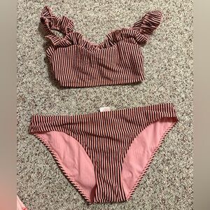Target pink and blue stripped bikini